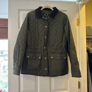 Barbour Quilted Penshaw Wax Jacket Womens US 8